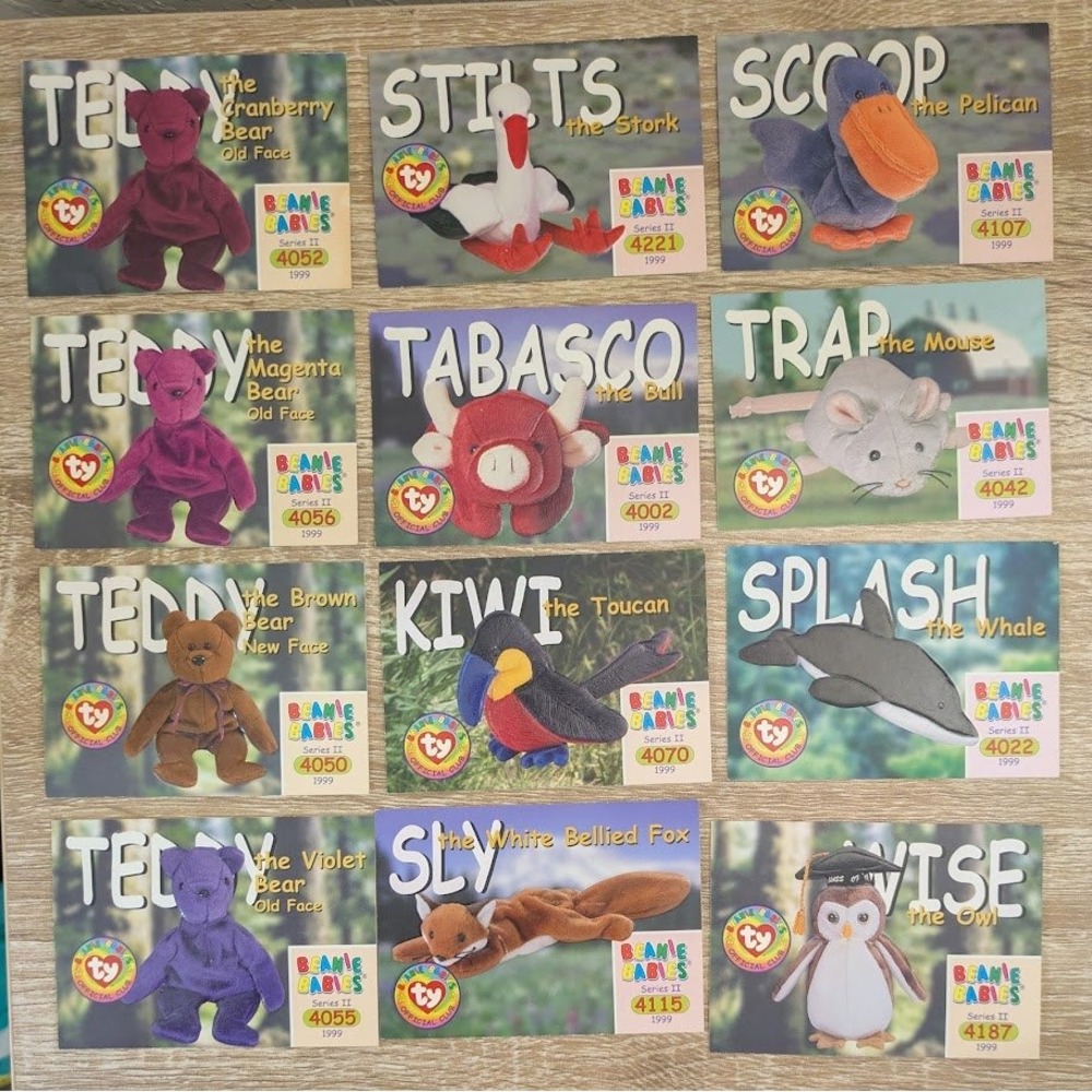 VTG Ty Beanie Babies Official Club Series 2 Trading Cards Lot 1999 No Duplicates - Picture 5 of 6